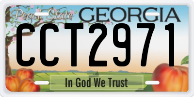 GA license plate CCT2971