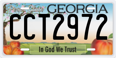 GA license plate CCT2972