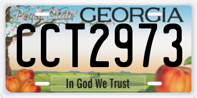 GA license plate CCT2973