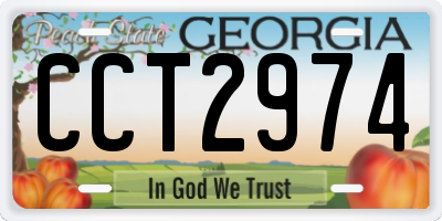GA license plate CCT2974