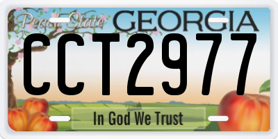 GA license plate CCT2977
