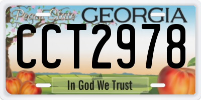 GA license plate CCT2978