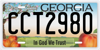 GA license plate CCT2980