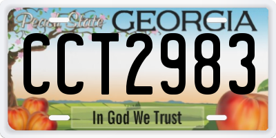 GA license plate CCT2983