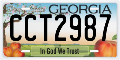 GA license plate CCT2987