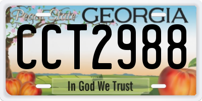 GA license plate CCT2988
