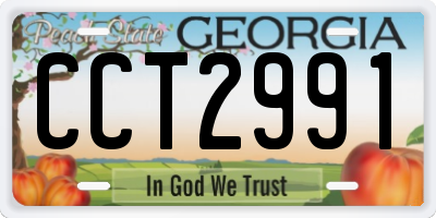 GA license plate CCT2991
