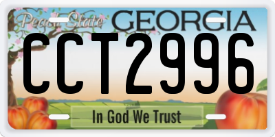 GA license plate CCT2996