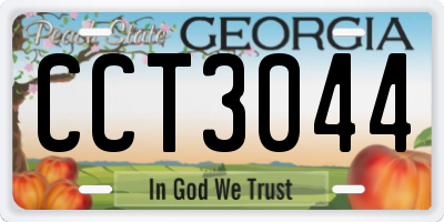 GA license plate CCT3044