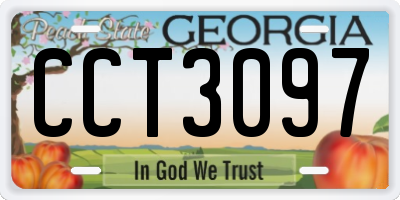 GA license plate CCT3097