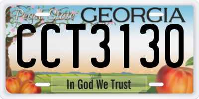 GA license plate CCT3130