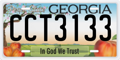 GA license plate CCT3133