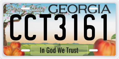 GA license plate CCT3161