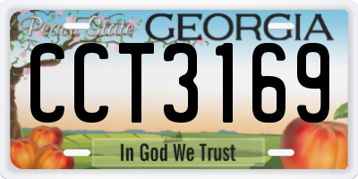 GA license plate CCT3169