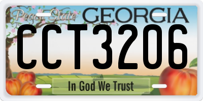 GA license plate CCT3206