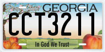 GA license plate CCT3211