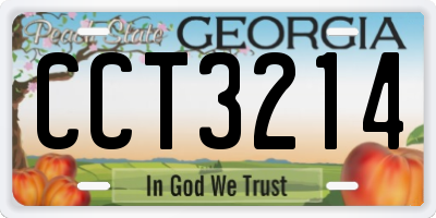 GA license plate CCT3214