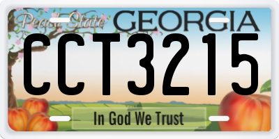 GA license plate CCT3215