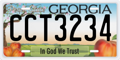 GA license plate CCT3234