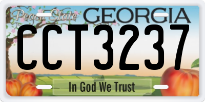 GA license plate CCT3237