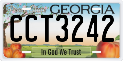 GA license plate CCT3242
