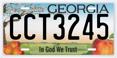 GA license plate CCT3245