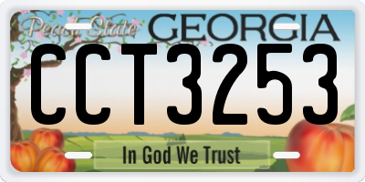 GA license plate CCT3253