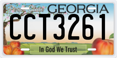 GA license plate CCT3261