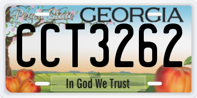 GA license plate CCT3262