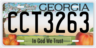 GA license plate CCT3263