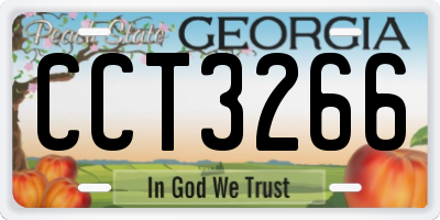 GA license plate CCT3266