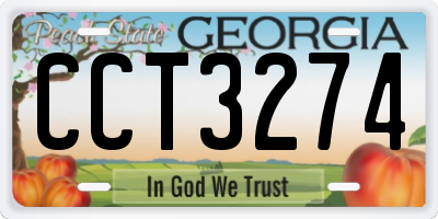 GA license plate CCT3274