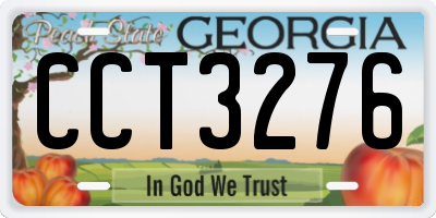 GA license plate CCT3276