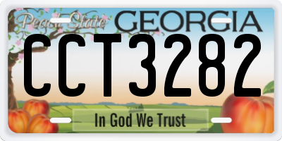 GA license plate CCT3282