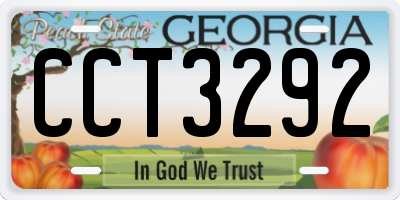GA license plate CCT3292