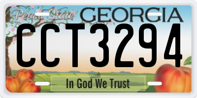 GA license plate CCT3294