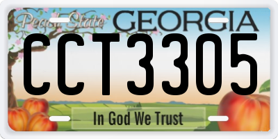 GA license plate CCT3305
