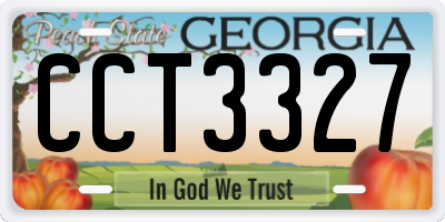 GA license plate CCT3327