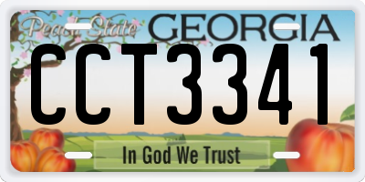 GA license plate CCT3341