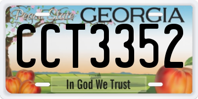 GA license plate CCT3352