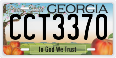 GA license plate CCT3370
