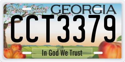 GA license plate CCT3379