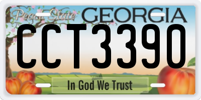 GA license plate CCT3390