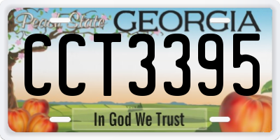 GA license plate CCT3395
