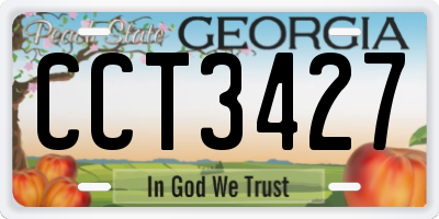 GA license plate CCT3427