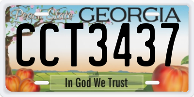 GA license plate CCT3437