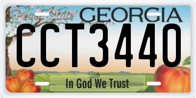 GA license plate CCT3440