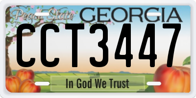 GA license plate CCT3447