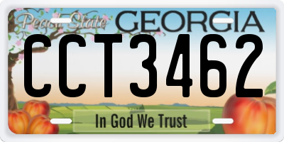 GA license plate CCT3462