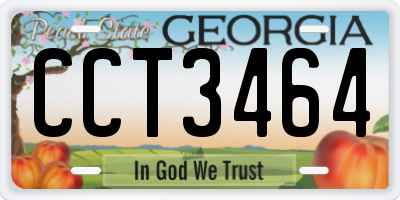 GA license plate CCT3464
